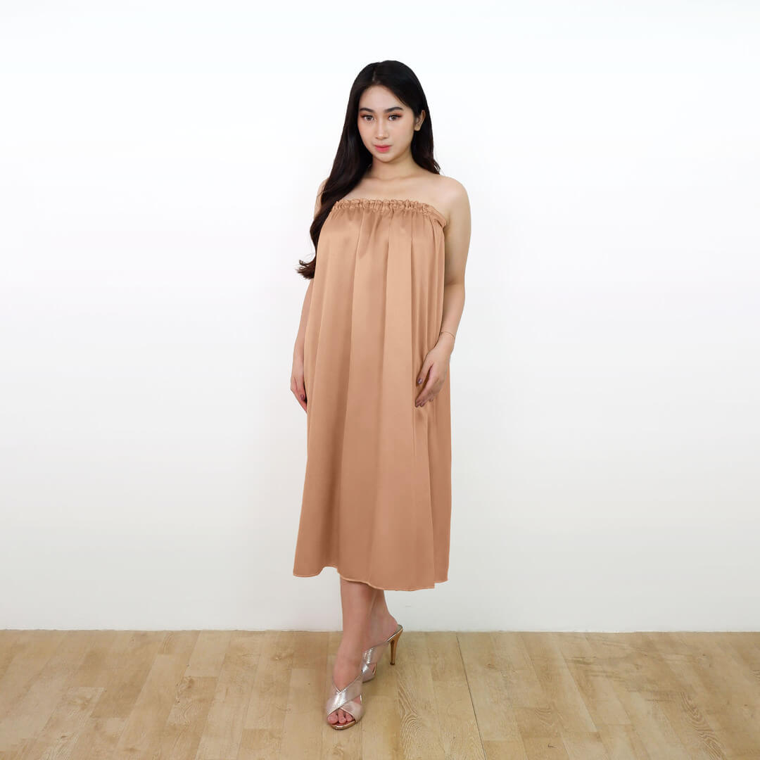 FOLVA Kemben Panjang SPA Facial Salon Satin Premium Polos 1807XEKB Latte (3)