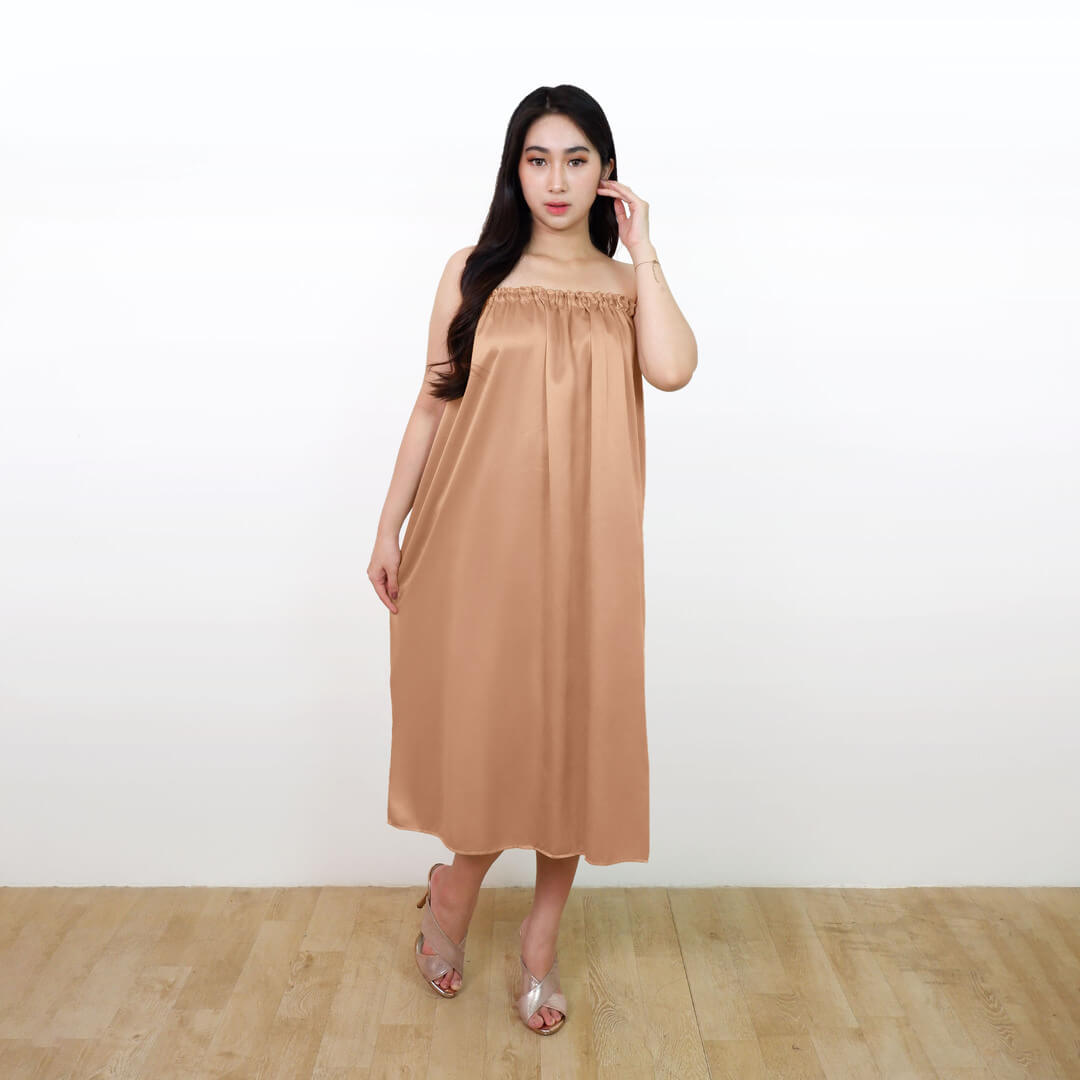 FOLVA Kemben Panjang SPA Facial Salon Satin Premium Polos 1807XEKB Latte (4)