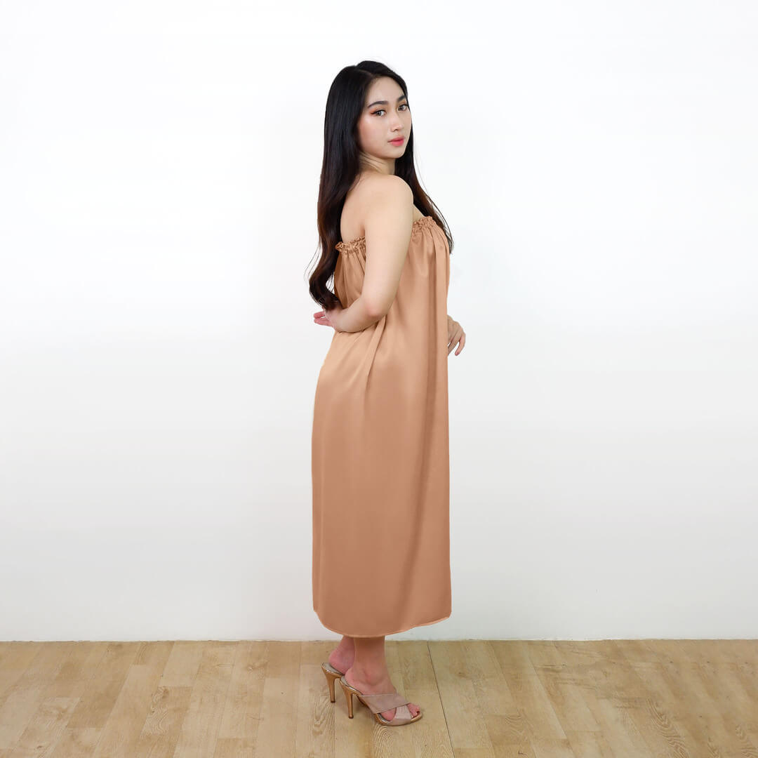 FOLVA Kemben Panjang SPA Facial Salon Satin Premium Polos 1807XEKB Latte (5)