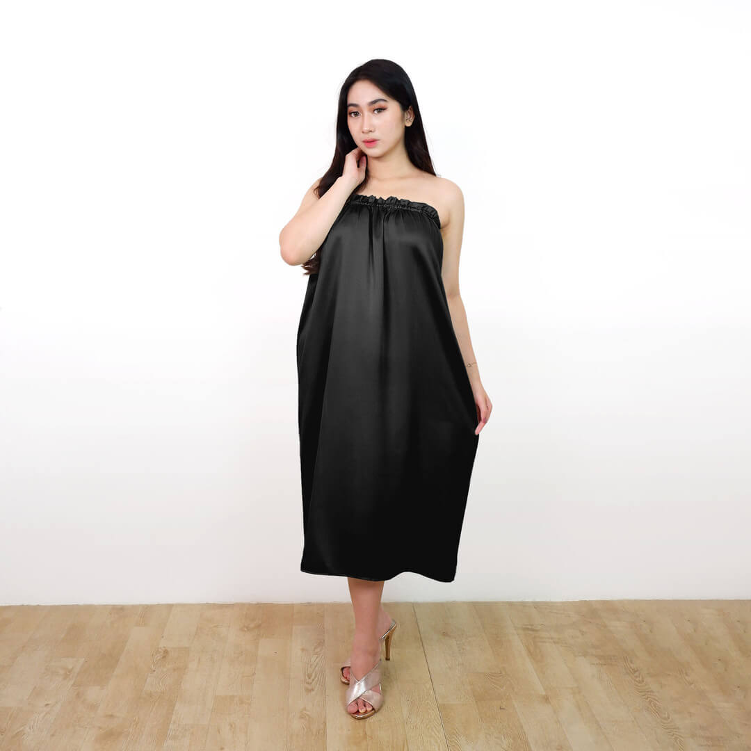 FOLVA Kemben Panjang SPA Facial Salon Satin Premium Polos 1811XHKB Hitam (4)