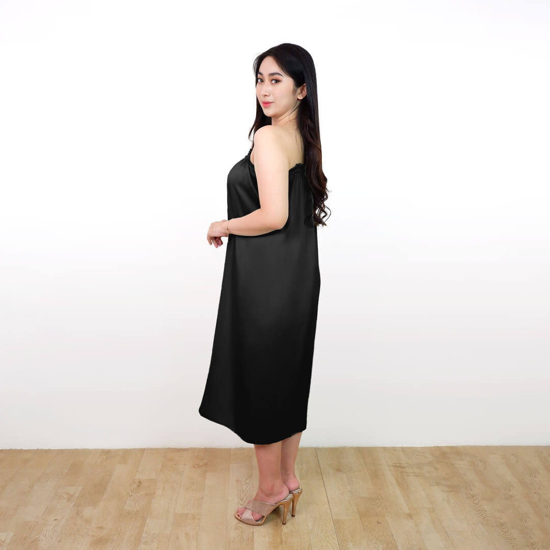 FOLVA Kemben Panjang SPA Facial Salon Satin Premium Polos 1811XHKB Hitam (5)