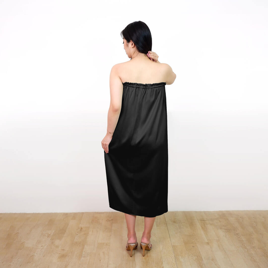 FOLVA Kemben Panjang SPA Facial Salon Satin Premium Polos 1811XHKB Hitam (6)