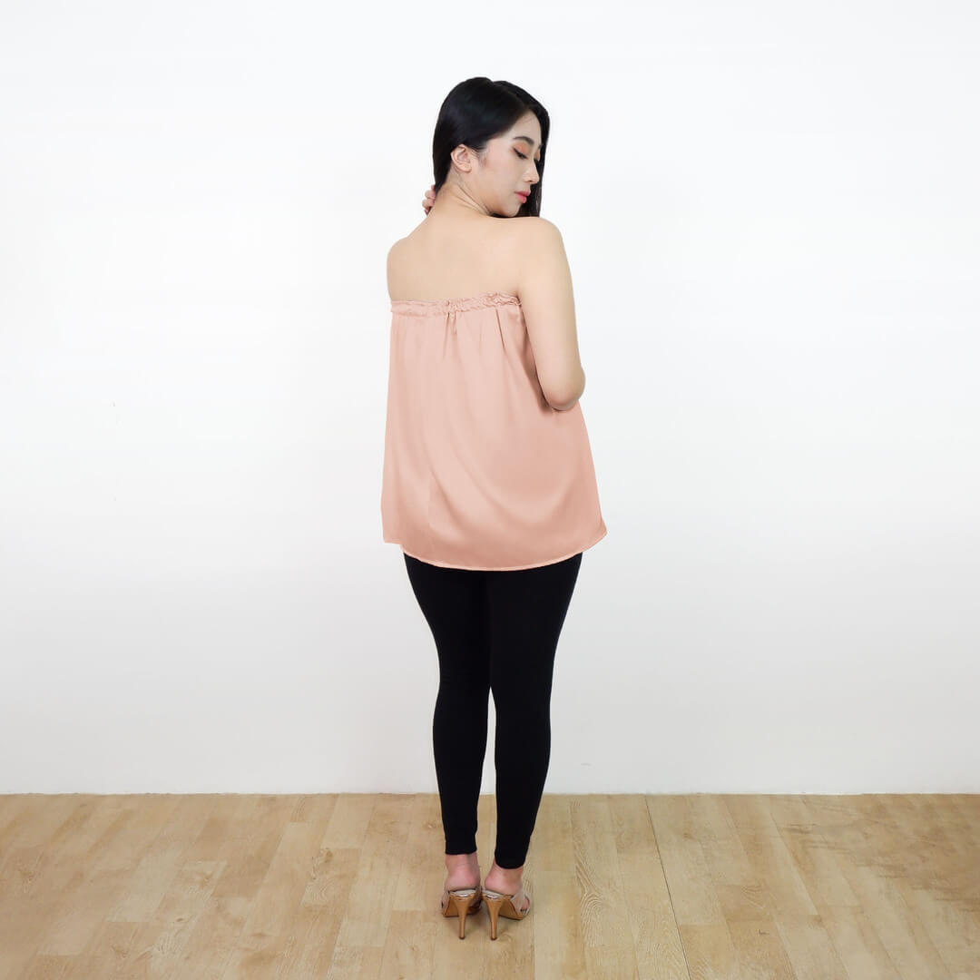 FOLVA Kemben SPA Facial Salon Satin Premium Polos 1804XBKB Salmon Pastel (6)