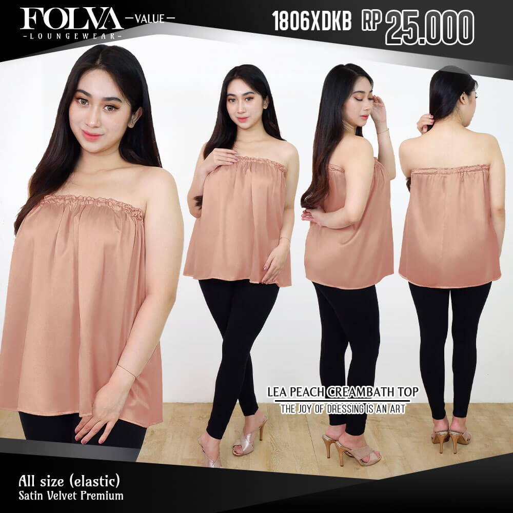 FOLVA Kemben SPA Facial Salon Satin Premium Polos 1806XDKB Peach (1)