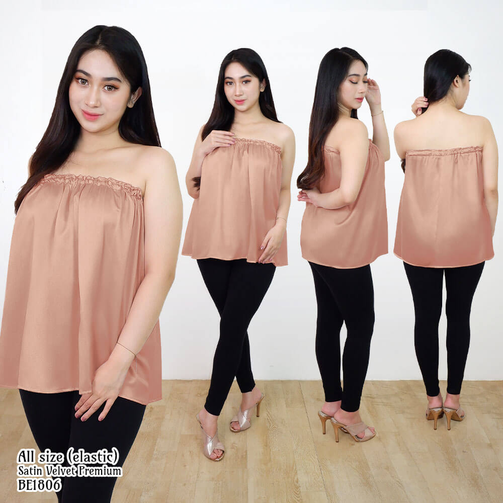 FOLVA Kemben SPA Facial Salon Satin Premium Polos 1806XDKB Peach (2)