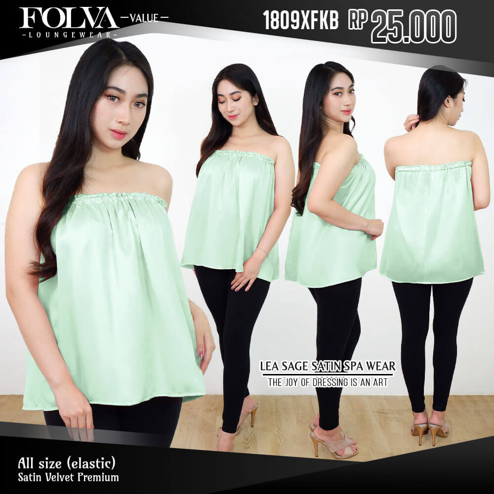 FOLVA Kemben SPA Facial Salon Satin Premium Polos 1809XFKB Sage (1)