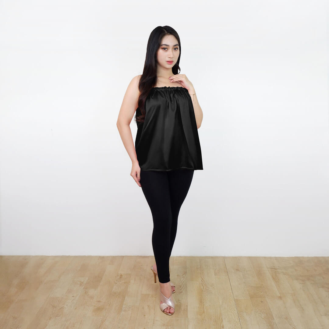 FOLVA Kemben SPA Facial Salon Satin Premium Polos 1812XHKB Hitam (4)