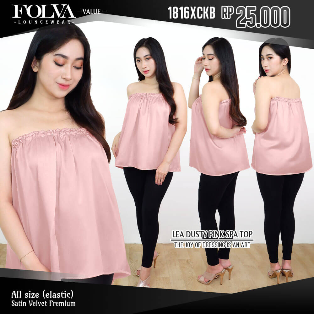 FOLVA Kemben SPA Facial Salon Satin Premium Polos 1816XCKB Dusty Pink (1)